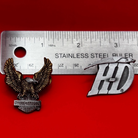 Harley-Davidson Vintage 90's Pins & Mattel Collectible Fatboy Motorcycle Bundle - Picture 4 of 10